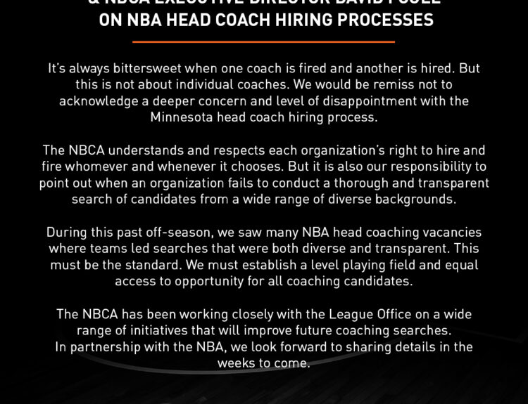 Open nba coaching positions salaries
