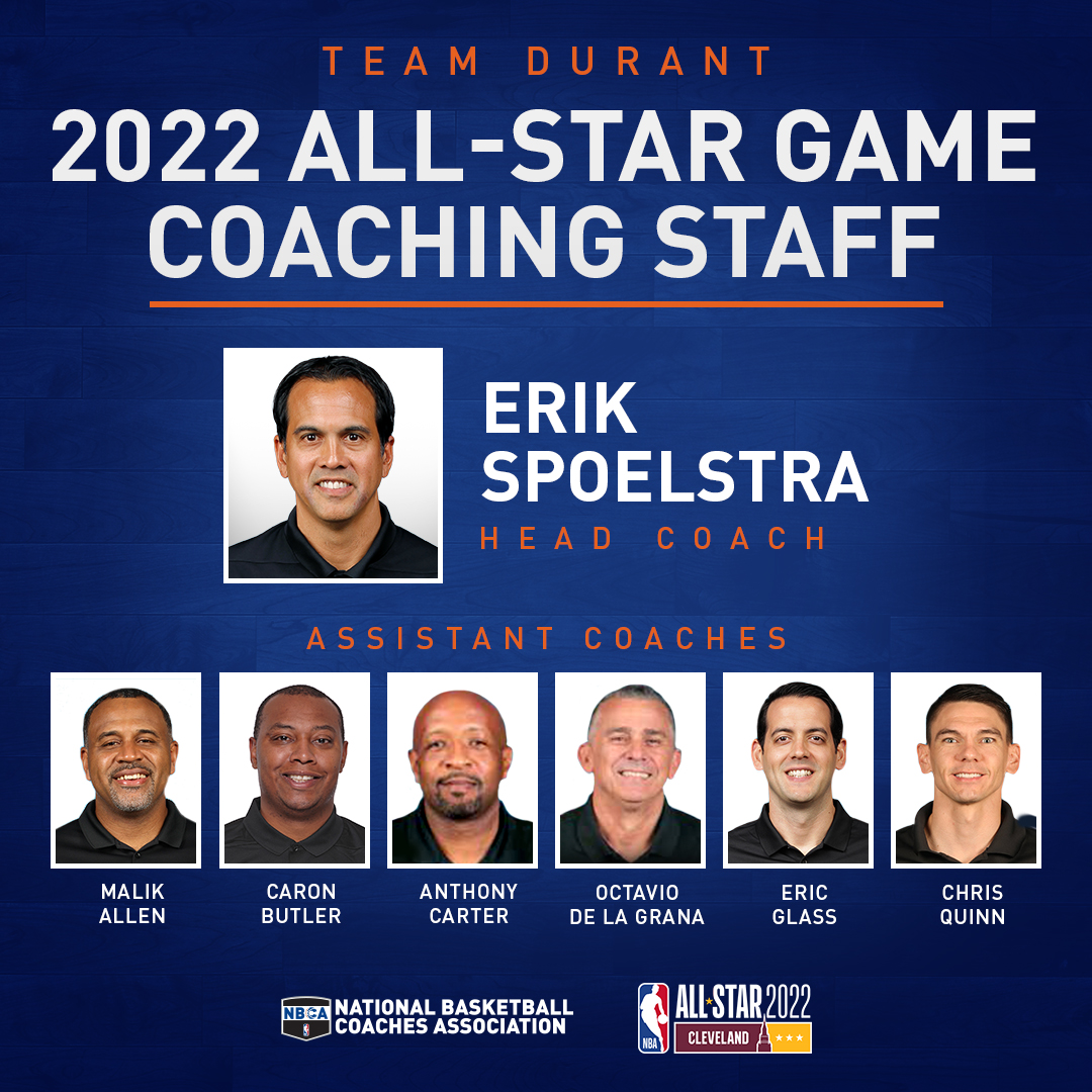 Erik Spoelstra And Heat Coaching Staff To Coach Team Durant In 2022 