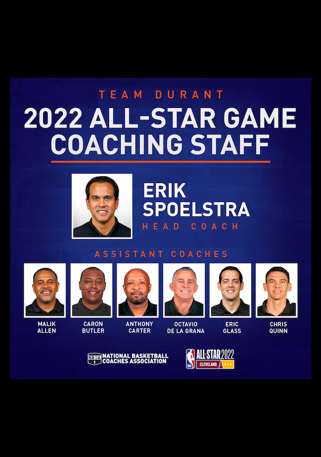 Erik Spoelstra and Heat Coaching Staff to Coach “Team Durant” in 2022 NBA  All-Star Game | The Official Website of The NBA Coaches Association