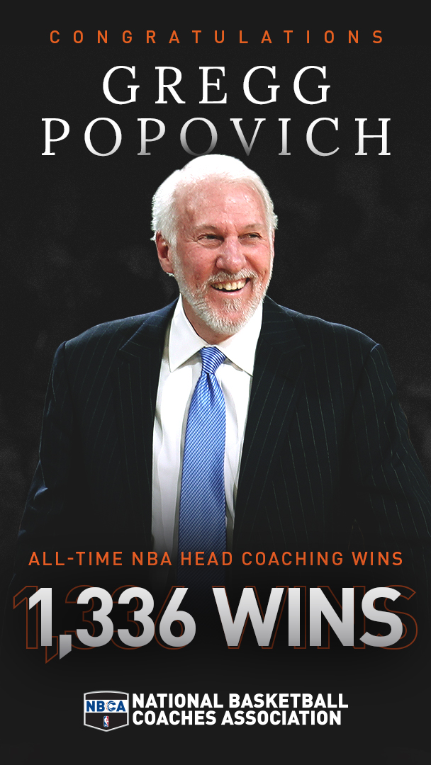 Coach Gregg Popovich Becomes NBA All-Time Winningest Head Coach | The ...