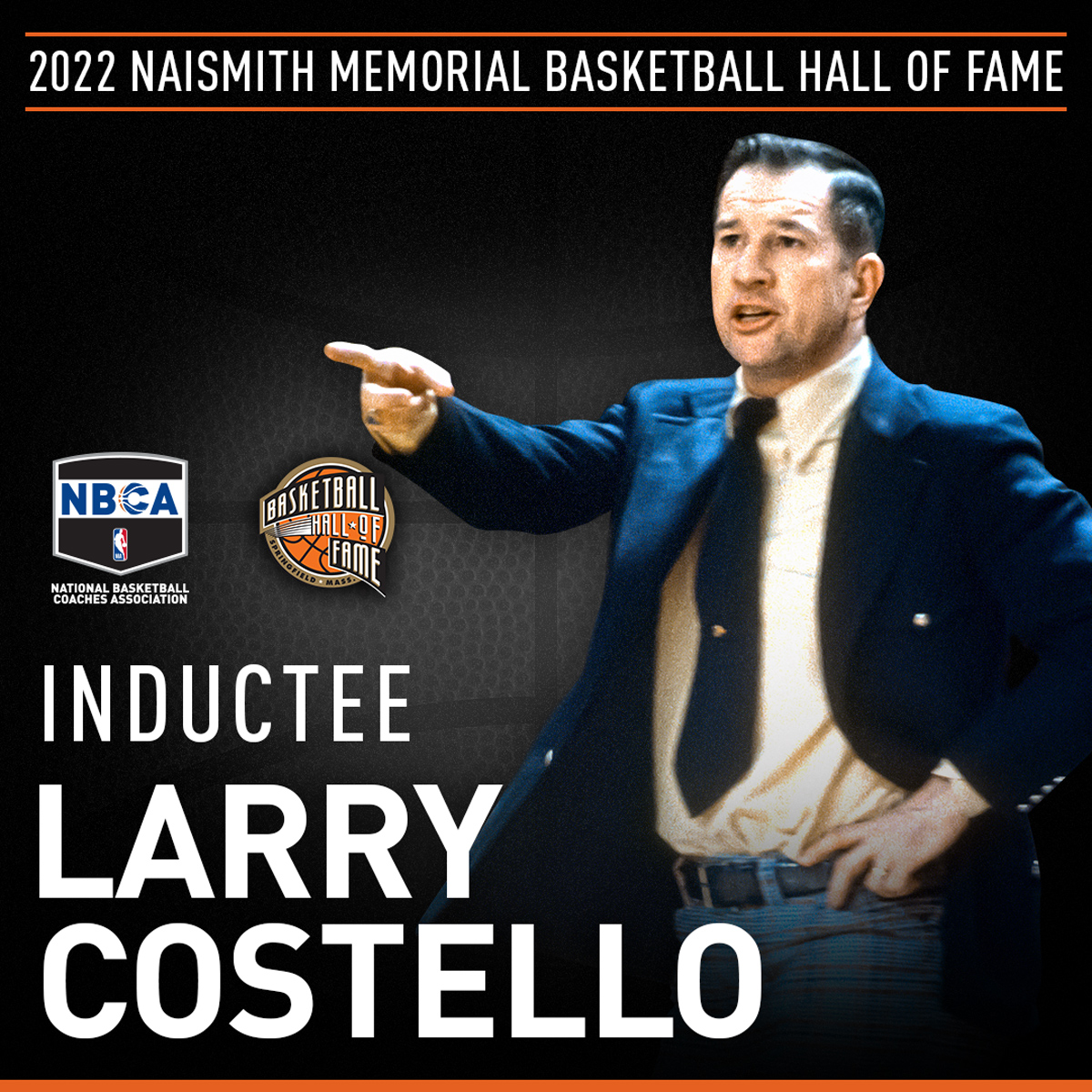 Larry Costello Inducted into the Naismith Memorial Basketball Hall of ...