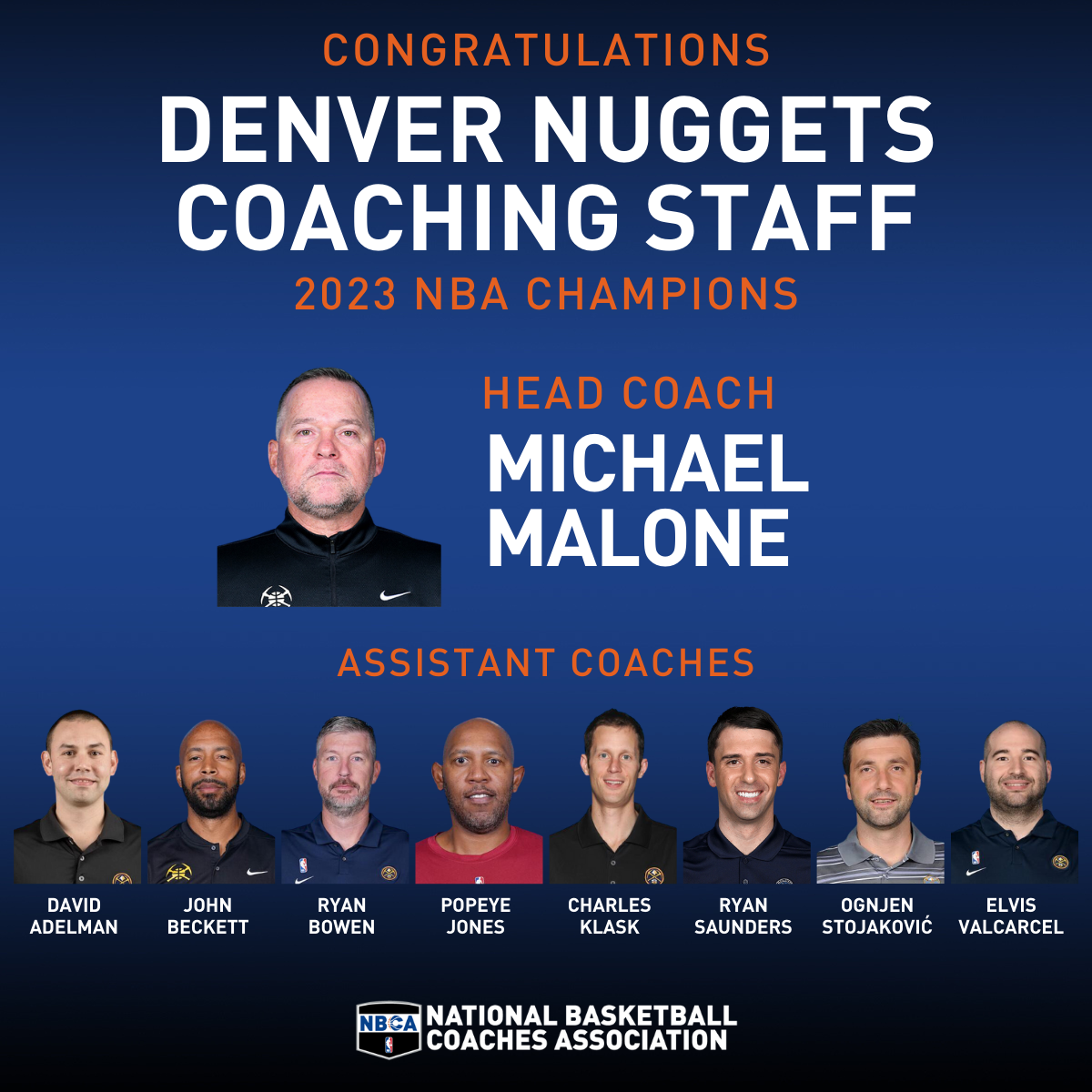 Congratulations to the Entire Denver Nuggets Staff on Winning the 2023